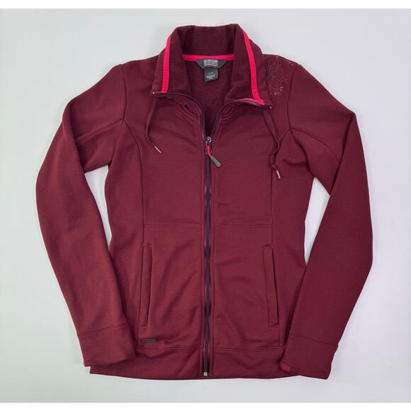 Outdoor Research Burgundy Full Zip Fleece Jacket Size Small Petite - Picture 5 of 12